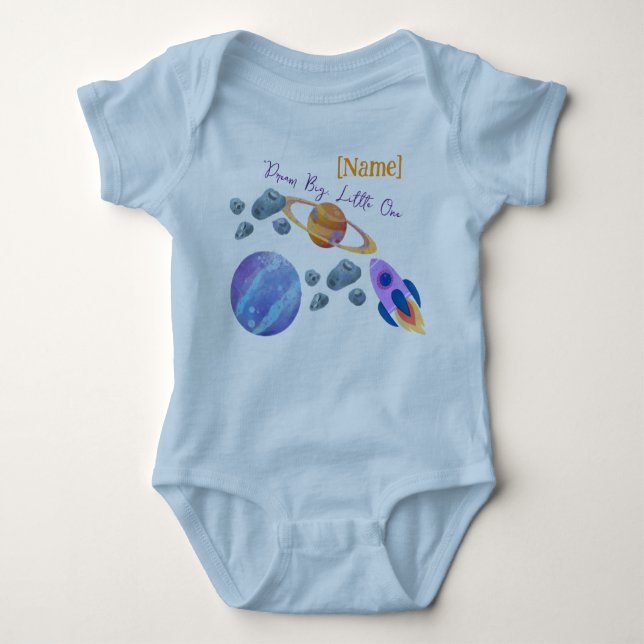 Personlig "Little Astronaut" Baby Bodykostym - Sp T Shirt (Framsida)
