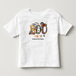 Personlig Little Boo Halloween 2:a födelsedagen T Shirt