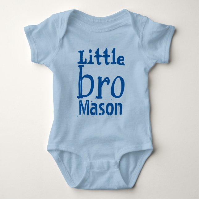 Personlig Little BRO Blue Tröja (Framsida)