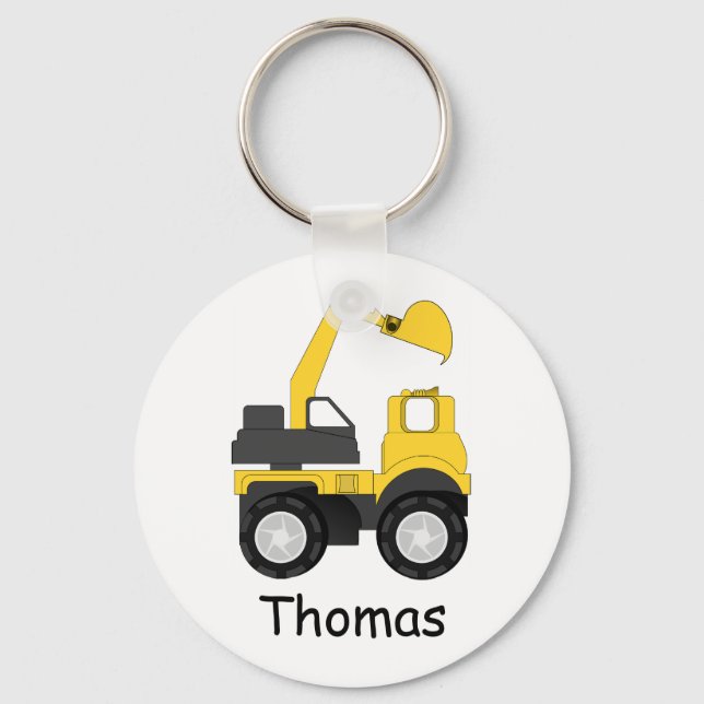 Personlig Little Digger för barn Nyckelring (Framsida)