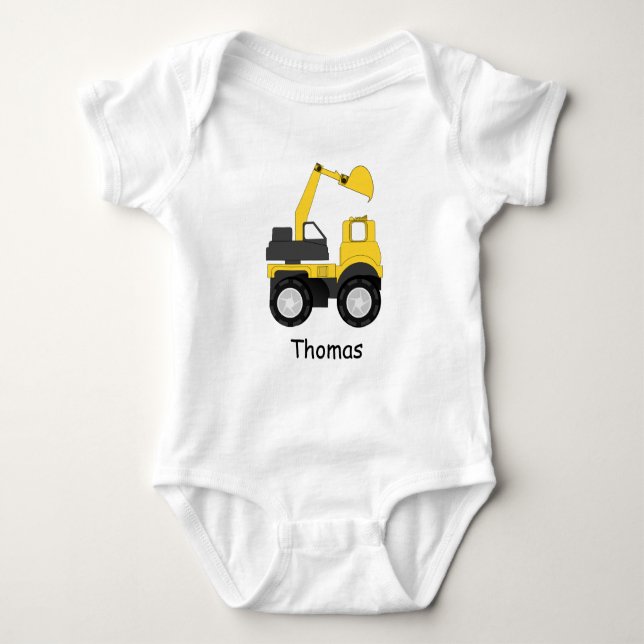 Personlig Little Digger T Shirt (Framsida)