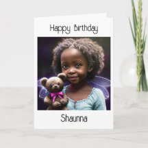 Personlig Little Girl's Card and Färg Page