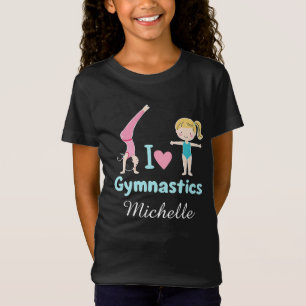 Personlig Little Gymnast Girl,I Kärlek Gymnastics T Shirt