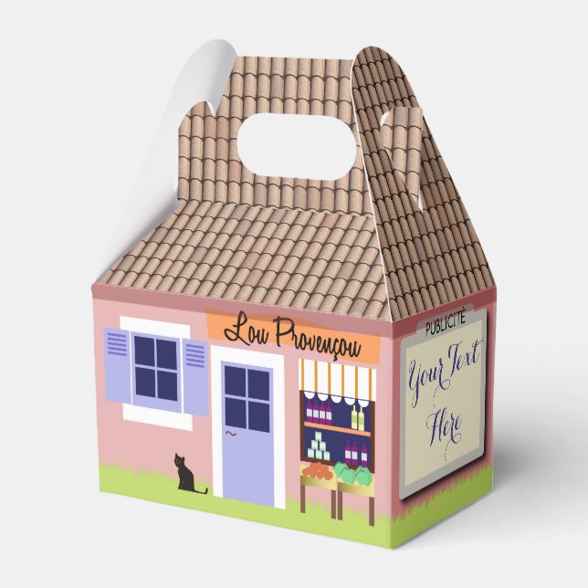 Personlig Little House of Provence Favor Box Presentaskar (Baksidan Sidan)