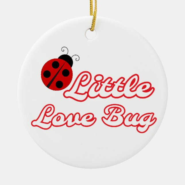 Personlig Little Kärlek Kryp Ladybug Träd Julgransprydnad Keramik (Framsidan)