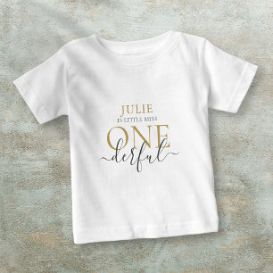 Personlig Little Miss ONEderful  barnt-shirt T Shirt