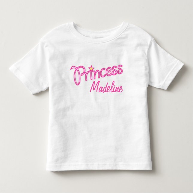 Personlig Little Princess Graphics Text Girl T-shirt (Framsida)