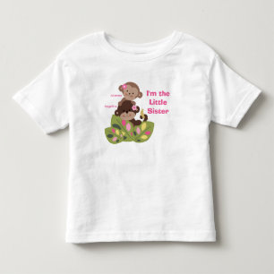 Personlig Little Sister Monkey Girls Kids Shirt Tröja