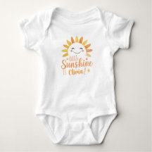 Personlig "Little Sunshine" Baby Bodykostym