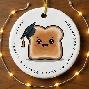 Personlig Little Toast to Your Studenten Gift Julgransprydnad Keramik