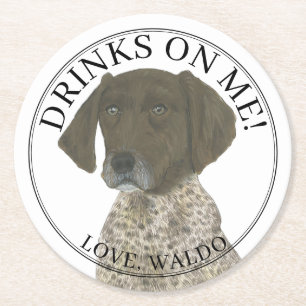 Personlig Liver German Shorthard-pekare Underlägg Papper Rund