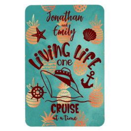 Personlig Living Life One Cruise at a Time Door Magnet