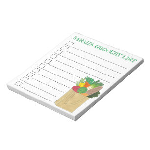 Personlig Livsmedel Food Shopping List Livsmedel Anteckningsblock