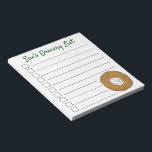 Personlig Livsmedel List Latke Potato Pancake Anteckningsblock<br><div class="desc">Utformningen har en originalmarkör som illustrerar en utsökt latkpotatispatkaka som fylls med sur kräm, en häl i det judiska cuisineet av helgdag. Perfekt för Hanukkah firande! Den här chanukah-latkastkonstruktionen finns också tillgänglig på andra produkter. Det finns också många fler utformanden från den här butiken! Ser du inte vad du är...</div>