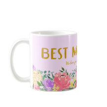 Personlig Ljus Blommig Bästa Mamma Någonsin