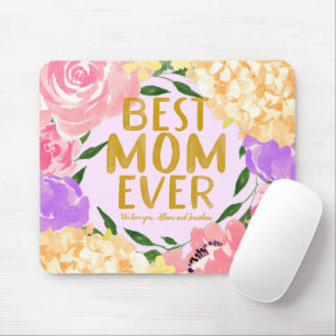 Personlig Ljus Blommig Bästa Mamma Någonsin Morsda Musmatta