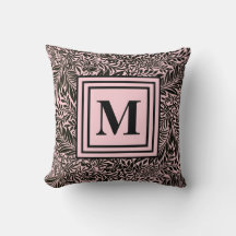 Personlig Ljus rosa Monogram Larkspur Foliage