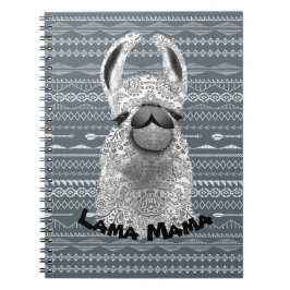 Personlig Llama Mamma Anteckningsbok Med Spiral