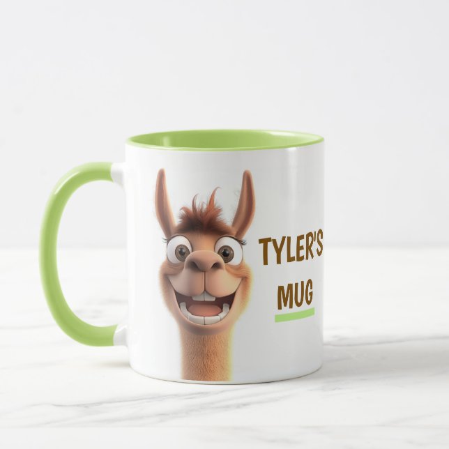 Personlig Llama med Namn Mugg (Vänster)