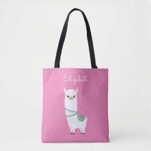 Personlig Llama Tote Bag Tygkasse