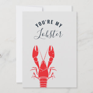 Personlig Lobster Seafood Anniury Gag Julkort