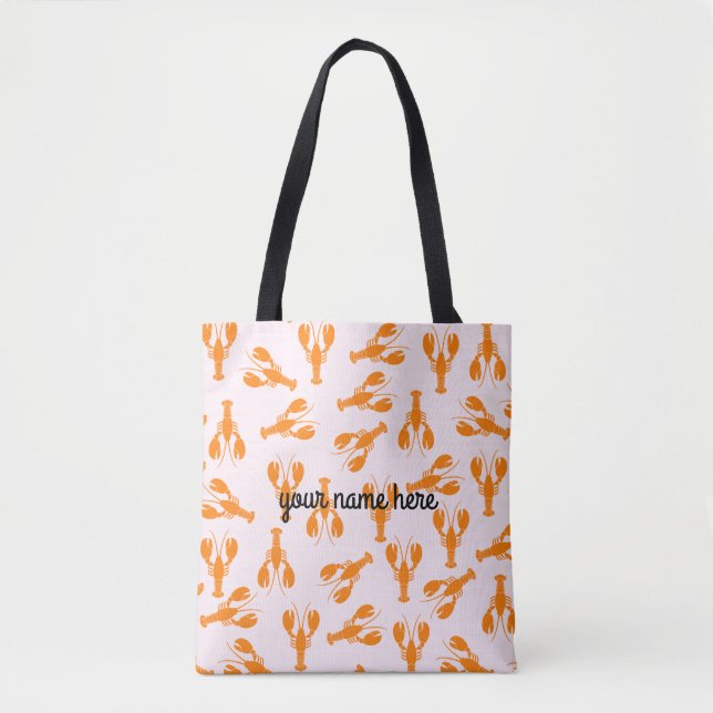 Personlig Lobster Tote Bag Tygkasse (Framsida)