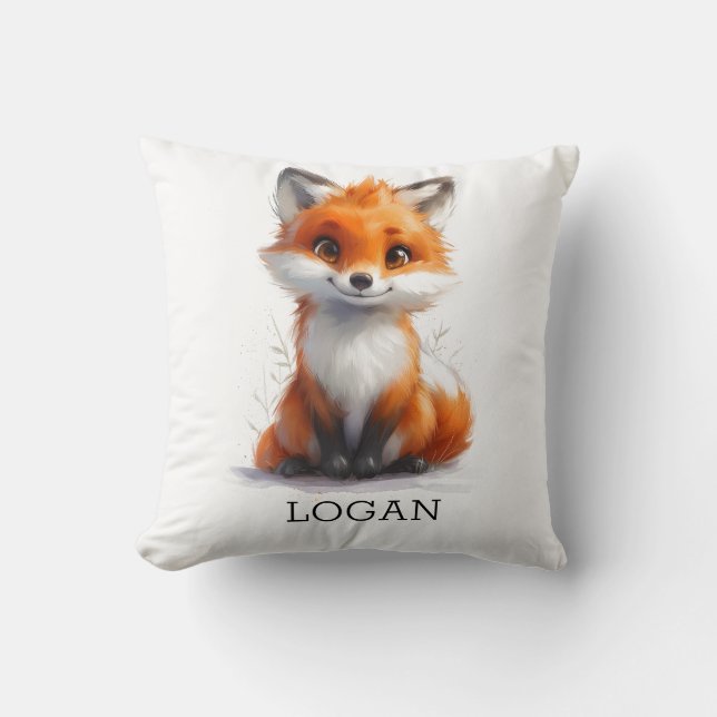 Personlig Logan Fox Unge Pillow Kudde (Framsida)