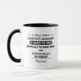Personlig Logistikchef Tacksamhet Mugg
