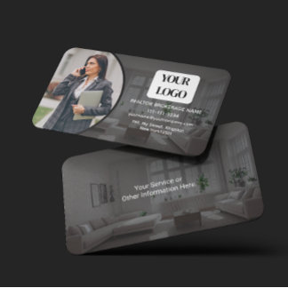 Personlig Logo Fastighetsmäklare Broker Fastighets Visitkort