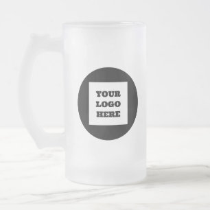 Personlig Logotyp Business Company Script Beer Frostat Ölglas