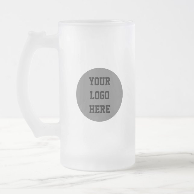 Personlig Logotyp Business Company Script Beer Frostat Ölglas (Vänster)