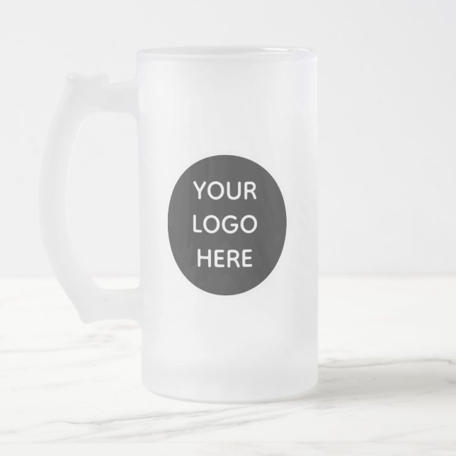 Personlig Logotyp Business Company Script Beer Frostat Ölglas (Vänster)