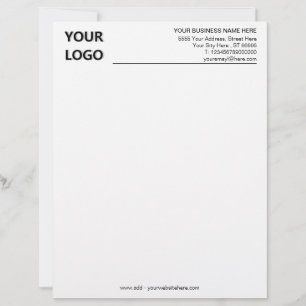 Personlig Logotyp Business Namn Info Letterhead Brevhuvud