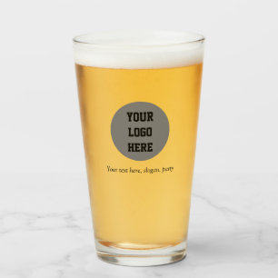 Personlig Logotyp Business Text Black Script Beer Glaskopp