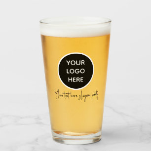 Personlig Logotyp Business Text Black Script Beer Glaskopp