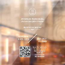 Personlig logotyp för butik Öppettider Dörr
