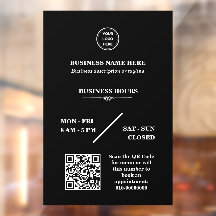 Personlig logotyp för butik Öppettider dörr