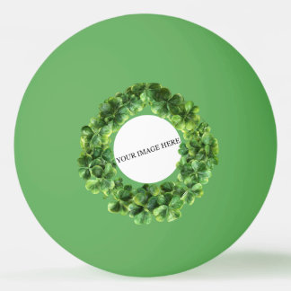 Personlig logotyp för klöver Shamrock-cirkel Pingisboll