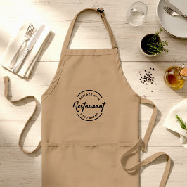 Personlig logotyp för restauranger, kaféer, bageri förkläde