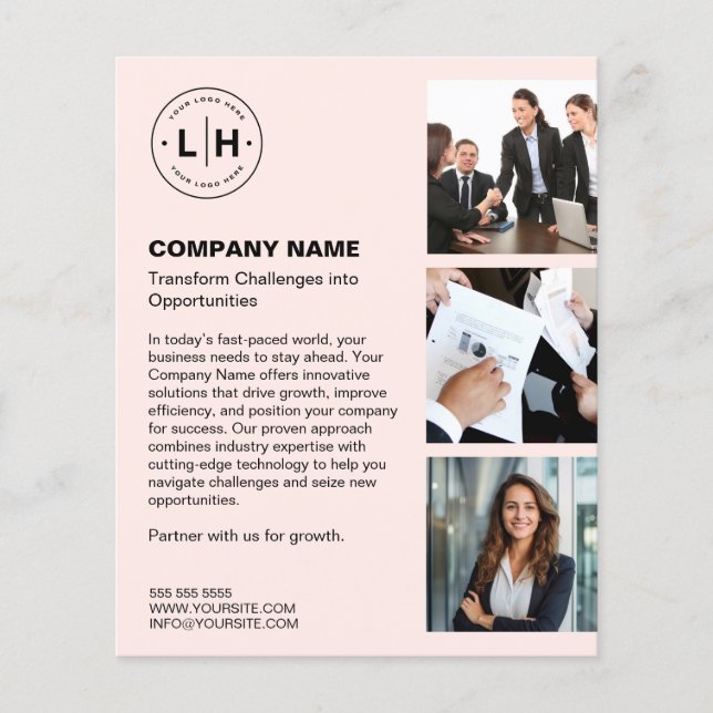 Personlig Logotyp Foto Modern Business Flygblad (Framsidan)