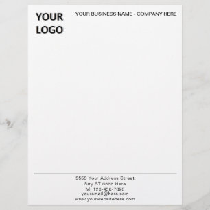 Personlig Logotyp Info Letterhead för Namn Adress Brevhuvud