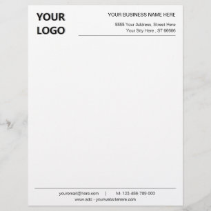 Personlig Logotyp Info Letterhead för Namn Adress Brevhuvud