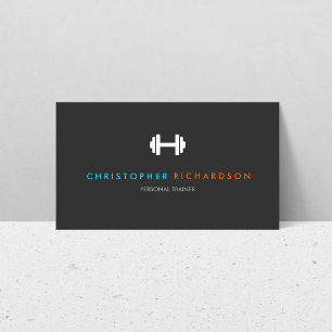 PERSONLIG LOGOTYP MED BLUE OCH ORANGE TEXT VISITKORT