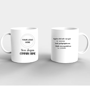 Personlig logotyp minimalistisk PR-verksamhet Kaffemugg