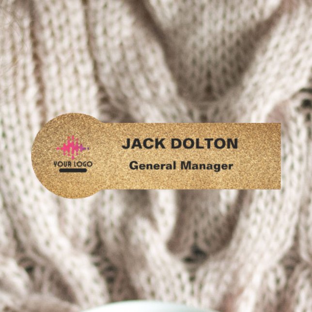 Personlig Logotyp Namn bricka för anställda i Silv Namnbricka (Skapare uppladdad)