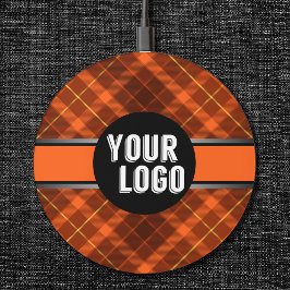 Personlig Logotyp Orange Mönster Modern Branded
