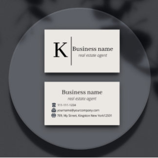 Personlig logotyp Realtor Broker Fastighetsmäklare Visitkort