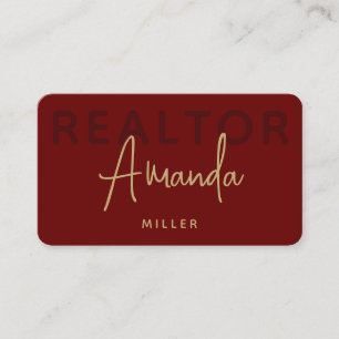 Personlig Logotyp Realtor Broker Real Gods Agent Visitkort
