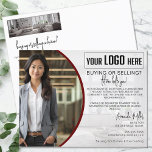Personlig Logotyp Realtor Broker Real Gods Agent Vykort<br><div class="desc">Personlig Logotyp Realtor Broker Real Gods Agent Postcard, det ultimata verktyg för sofistikerad och otacksam riktig gods marknadsföring. Det här eleganta designade vykortet är ett utmärkt exempel på vad som händer i marknadsföring, där du kombinerar sömnkänsla med hög funktionalitet. Den är konstruerad med en chic, minimalistisk inställning och har redigerbar...</div>