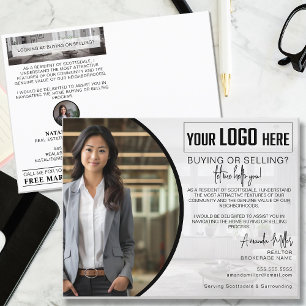 Personlig Logotyp Realtor Broker Real Gods Agent Vykort